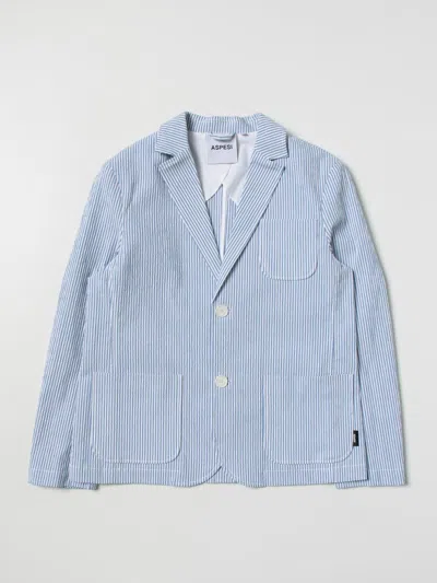 ASPESI JACKET ASPESI KIDS COLOR BLUE,D92510009