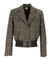 Aspesi Check-pattern Virgin Wool Jacket In Neutral