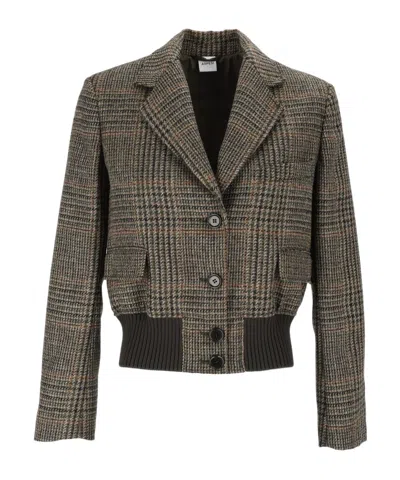 ASPESI BLAZER COLLAR CROPPED BOMBER