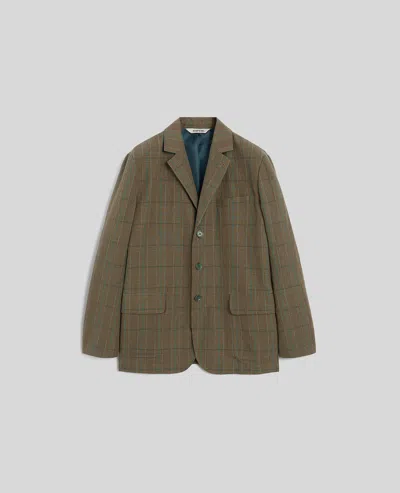 ASPESI BLAZER IN MISTO LINO PRINCIPE DI GALLES - LIQUIRIZIA
