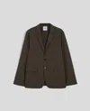 Aspesi Blazer In Nylon Stretch - Oliva In Oliva