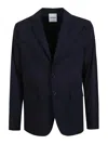 Aspesi Tailored Black Polyamide Jacket With Notched Lapel