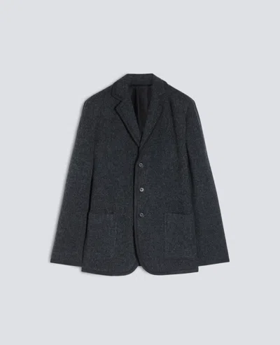Aspesi Blazer In Shetland Di Pura Lana Vergine - Anthrazit In Black
