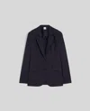 Aspesi Blazer In Tela Di Misto Lana - Navy In Navy