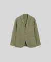 Aspesi Blazer In Twill Di Cotone E Lyocell - Militare In Militare