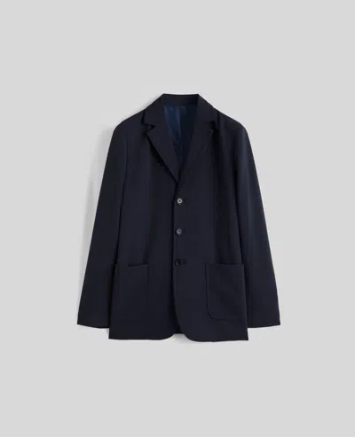 Aspesi Blazer Isaac In Flanella - Navy