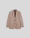 Aspesi Blazer James In Twill Di Cotone - Beige In Beige