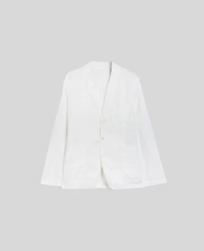 Aspesi Blazer Samuraki In Lino - Bianco