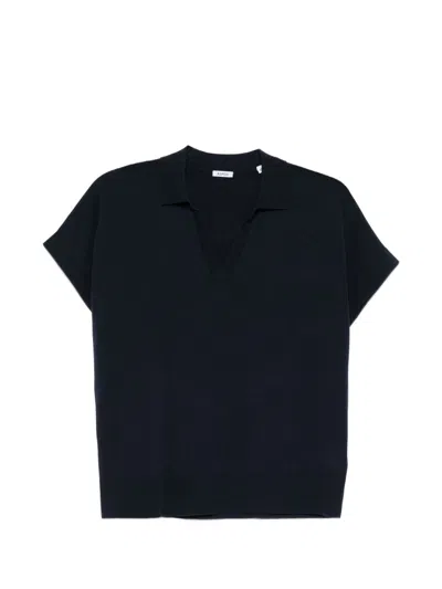 Aspesi Blue Cotton T-shirt In Black
