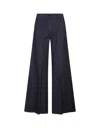 Aspesi Wide Leg Trousers In Blue