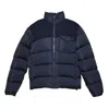 Aspesi Blue Wool And Nylon Mixed Elric Down Jacket In Blue