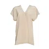 Aspesi Blush Pink Silk Crepe Top In Multi