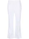 Aspesi Bootcut Cropped Trousers In White