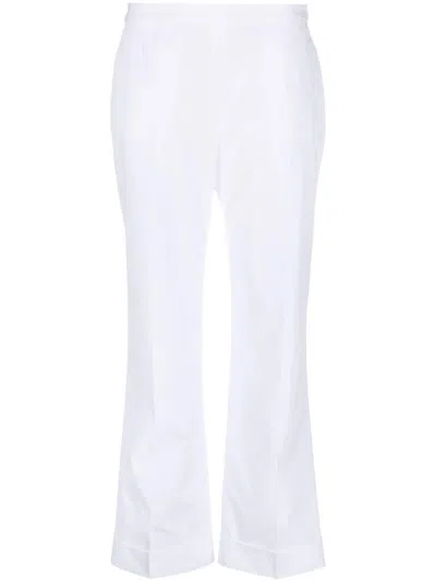 Aspesi Bootcut Cropped Trousers In White