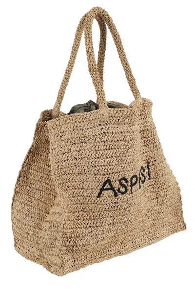 Aspesi Beige Logo Tote