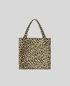 Aspesi Borsa Shopper In Fustagno Con Stampa Leopardo - Maculato In Animal Print
