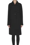 Aspesi Classic Collar Single Breasted Coat In Black