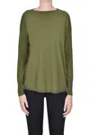 Aspesi Crew Neck Long Sleeve Sweater In Green