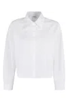 ASPESI ASPESI BOXY-FIT COTTON SHIRT WITH POINTED COLLAR