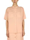 Aspesi Button Fastening Pocket Shirt In Powder