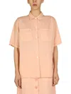 Aspesi Button Fastening Pocket Shirt In Powder