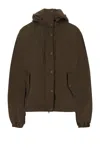 Aspesi Brown Nylon Jacket With Adjustable Hood In Brown