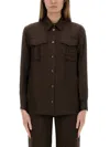 Aspesi Brown Relaxed-fit Shirt With Classic Collar