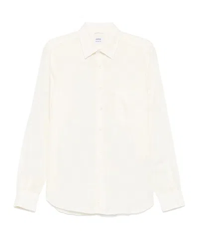 Aspesi Buckle Long-sleeved Shirt In White