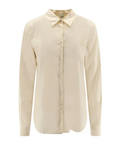 Aspesi Buckle Long-sleeved Shirt In Neutral