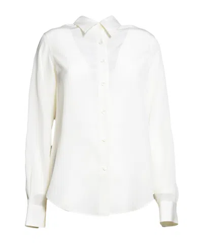 Aspesi Buckle Long-sleeved Shirt In White