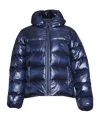 Aspesi Budd Puffer Jacket In Shiny Blue Fabric In Blue