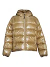 Aspesi Budd Puffer Jacket In Shiny Beige Fabric