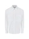 Aspesi White Button-down Shirt With Structured Collar In White