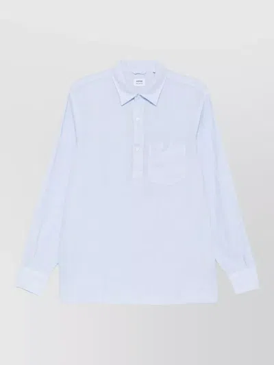 Aspesi Button Down Collar Long Sleeve Silk Shirt