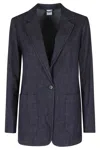 Aspesi Button-down Suit Jacket In Black