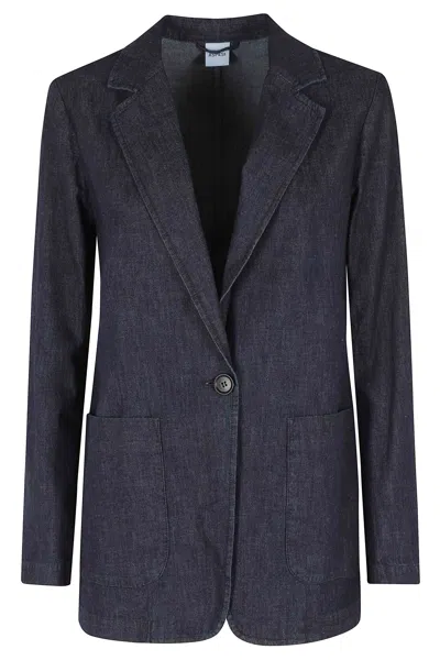 Aspesi Button-down Suit Jacket In Black