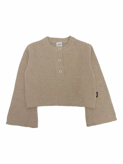 ASPESI BUTTON-FASTENING BELL-SLEEVE SWEATER