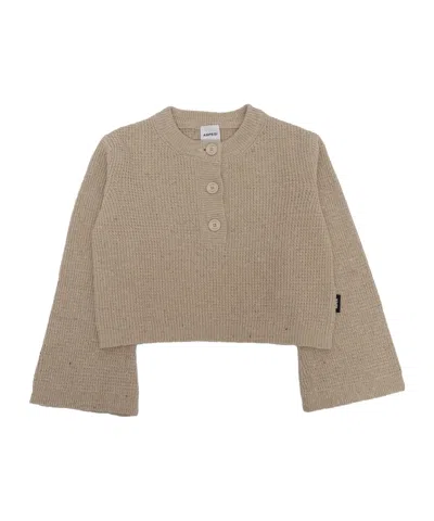 ASPESI BUTTON-FASTENING BELL-SLEEVE SWEATER