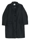 Aspesi Button-fastening Coat In Black