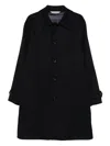 Aspesi Button-fastening Coat In Black