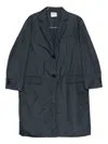 Aspesi Button-fastening Coat In Blue