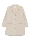 Aspesi Button-fastening Coat In Brown