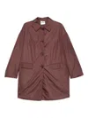 Aspesi Button-fastening Flap-pocket Coat In Brown