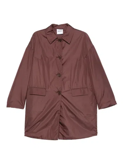 Aspesi Button-fastening Flap-pocket Coat In Brown