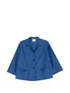 Aspesi Button-fastening Front-pocket Jacket In Blue