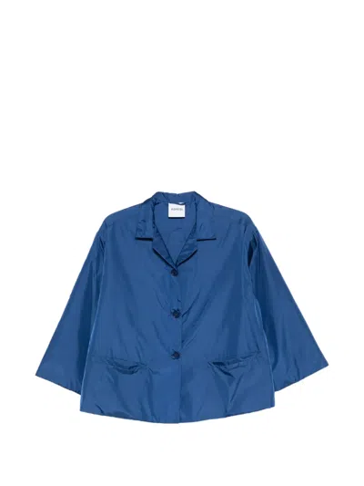 Aspesi Button-fastening Front-pocket Jacket In Blue