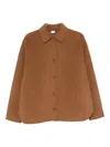Aspesi Button-fastening Jacket In Brown