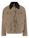 Aspesi Button-fastening Patch-pocket Jacket In Brown