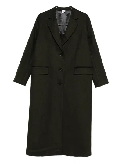 Aspesi Button-fastening Pocket Coat In Green