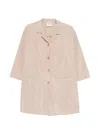 Aspesi Button Front Coat In Neutral